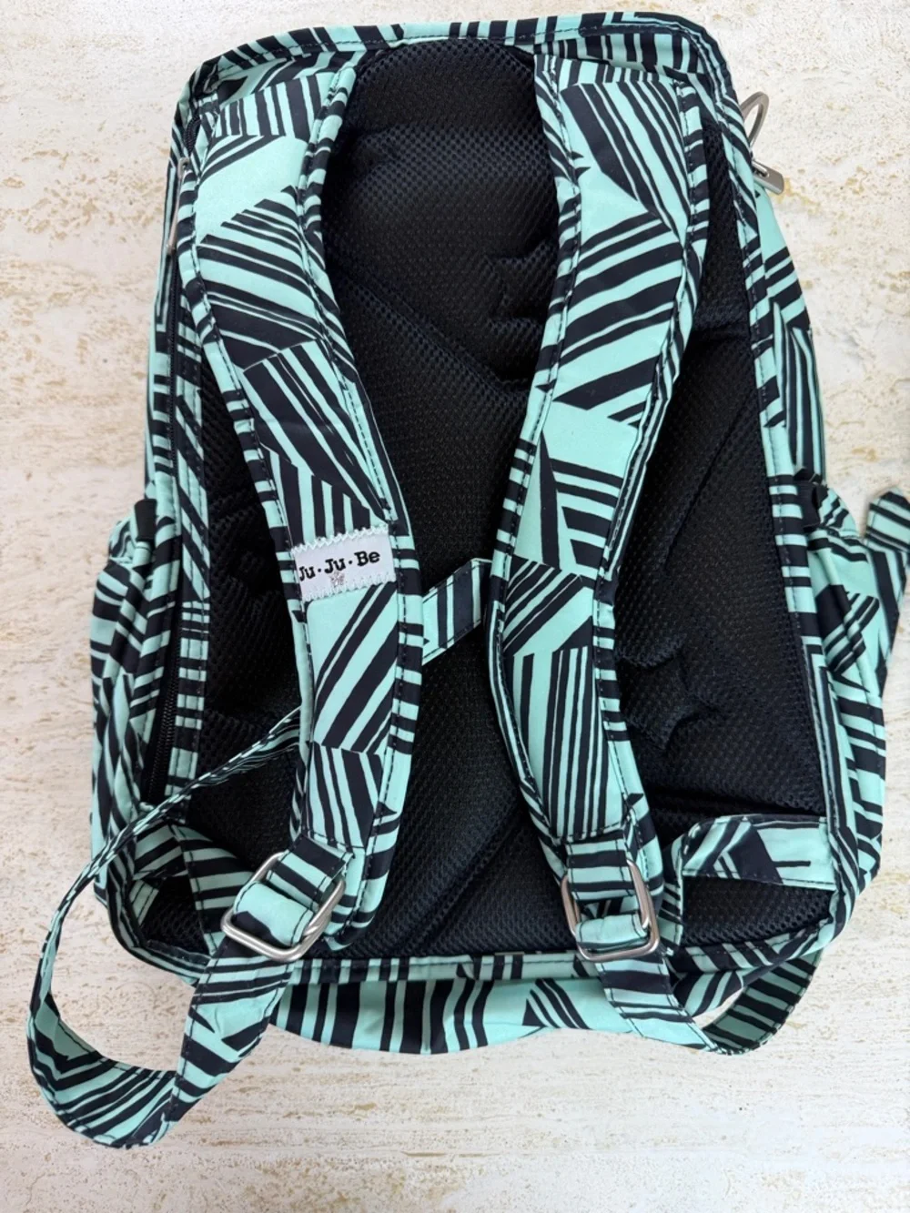 JuJuBe Mint Chip Diaper Bag Set + Mini Bag & Changing Pad | Gently Used